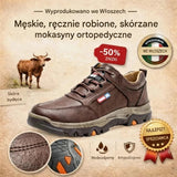 🔥 Ręcznie szyte włoskie skórzane buty ortopedyczne z podparciem kostki👣,Wygodne, wodoodporne i antypoślizgowe,✓ Nowa kolekcja na rok 2026