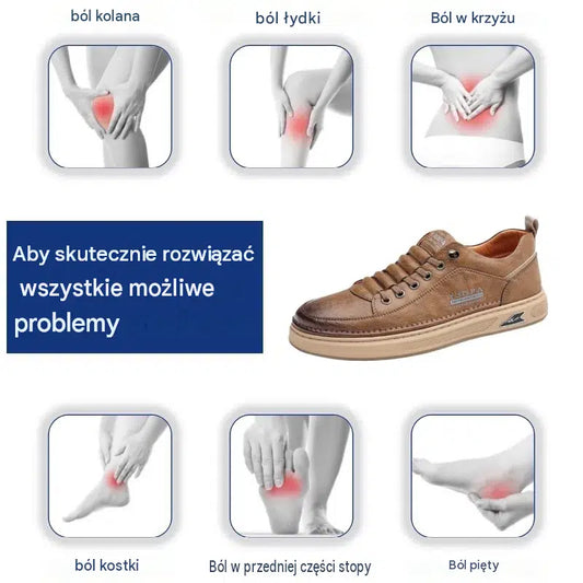 (🎉Ograniczona czasowo zniżka 50% - oferta ważna tylko dziś - nie przegap) - Męskie buty ortopedyczne wykonane z australijskiej skóry cielęcej ✅ Wygodne chodzenie i ulga w bólu