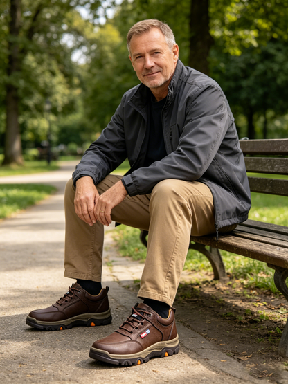 🔥 Ręcznie szyte włoskie skórzane buty ortopedyczne z podparciem kostki👣,Wygodne, wodoodporne i antypoślizgowe,✓ Nowa kolekcja na rok 2026