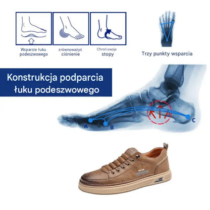 (🎉Ograniczona czasowo zniżka 50% - oferta ważna tylko dziś - nie przegap) - Męskie buty ortopedyczne wykonane z australijskiej skóry cielęcej ✅ Wygodne chodzenie i ulga w bólu