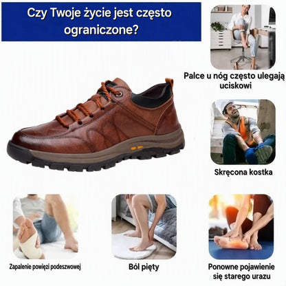 ⏰50% zniżki dziś – nie przegap okazji! 🐂Wodoodporne i antypoślizgowe 🦶buty ortopedyczne ze skóry krowiej dla mężczyzn, które łagodzą ból nóg