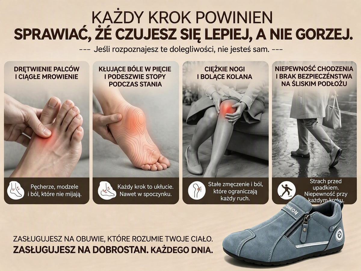 🔥 50% taniej | Obuwie ortopedyczne Rovefund® | Zapewnia wsparcie łuku stopy, łagodzi ból i ułatwia chodzenie | Odpowiednie dla kobiet i mężczyzn.