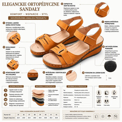 🔥Ograniczona czasowo zniżka 70% - Letnie sandały ortopedyczne - Ergonomiczna konstrukcja ✅100% bezbolesne chodzenie