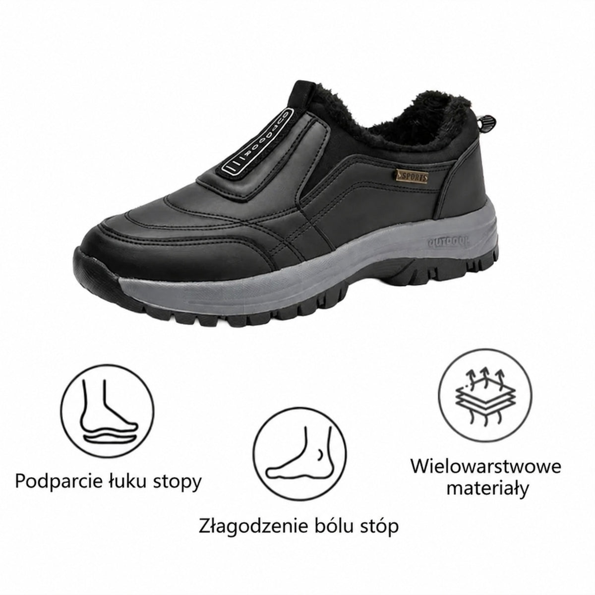 ⚡Ograniczona czasowo zniżka 50% — Ergonomiczne buty ortopedyczne — Ulgę w bólu stóp, pleców i stawów — Unisex