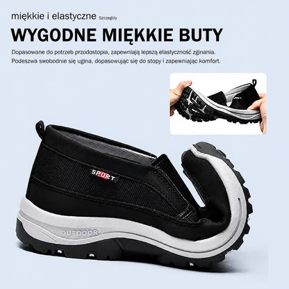 Markowe buty ortopedyczne — miękkie i wygodne, zapewniające doskonałe wsparcie — łagodzą ból stóp.