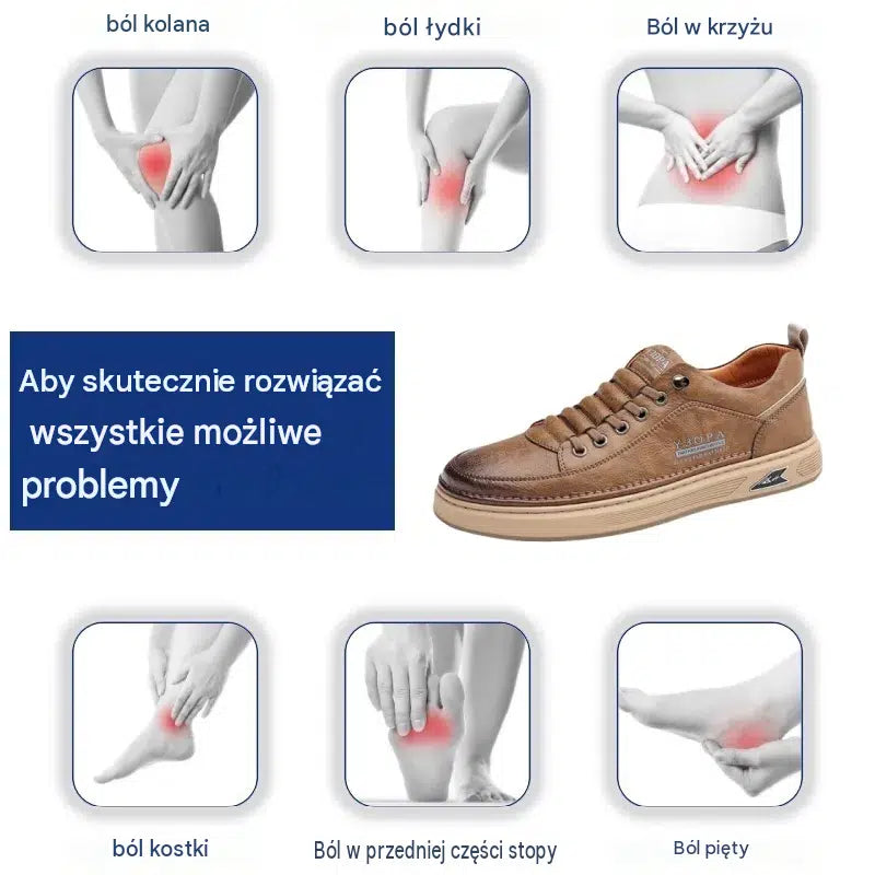(🎉Ograniczona czasowo zniżka 50% - oferta ważna tylko dziś - nie przegap) - Męskie buty ortopedyczne wykonane z australijskiej skóry cielęcej ✅ Wygodne chodzenie i ulga w bólu