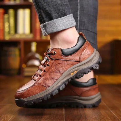 ⏰60% zniżki dziś – nie przegap okazji! 🐂Wodoodporne i antypoślizgowe 🦶buty ortopedyczne ze skóry krowiej dla mężczyzn, które łagodzą ból nóg