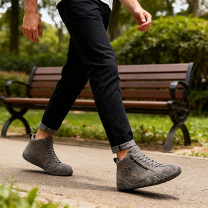 Męskie buty ortopedyczne Rovefund® | Wykonane z oryginalnej australijskiej skóry bydlęcej | Szyte ręcznie, wodoodporne i antypoślizgowe ✅ Wsparcie łuku stopy – wygodne chodzenie