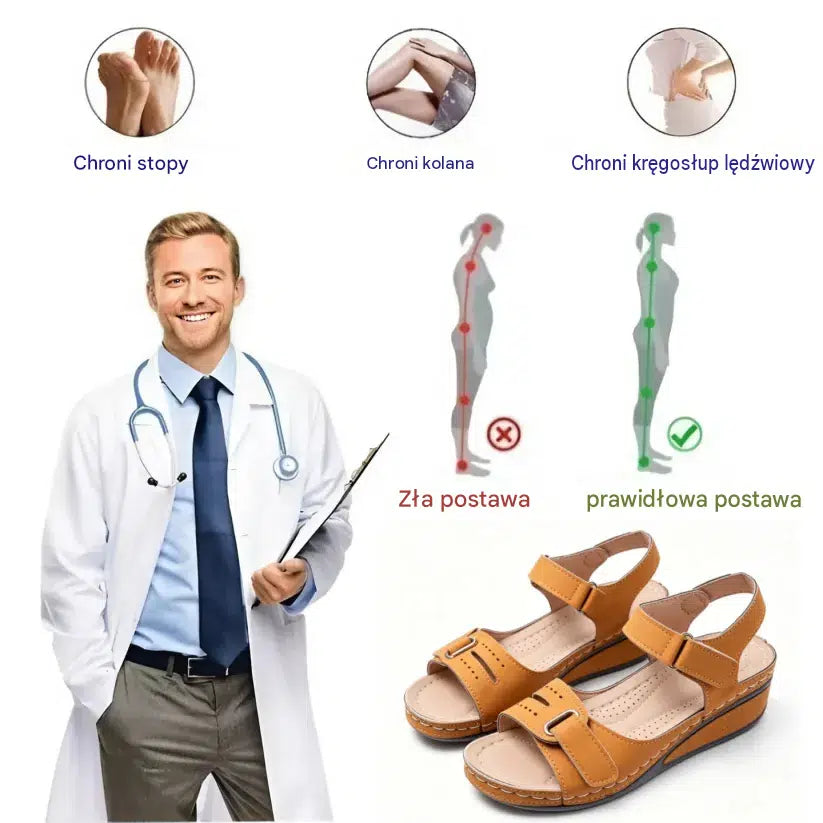 🔥Ograniczona czasowo zniżka 70% - Letnie sandały ortopedyczne - Ergonomiczna konstrukcja ✅100% bezbolesne chodzenie