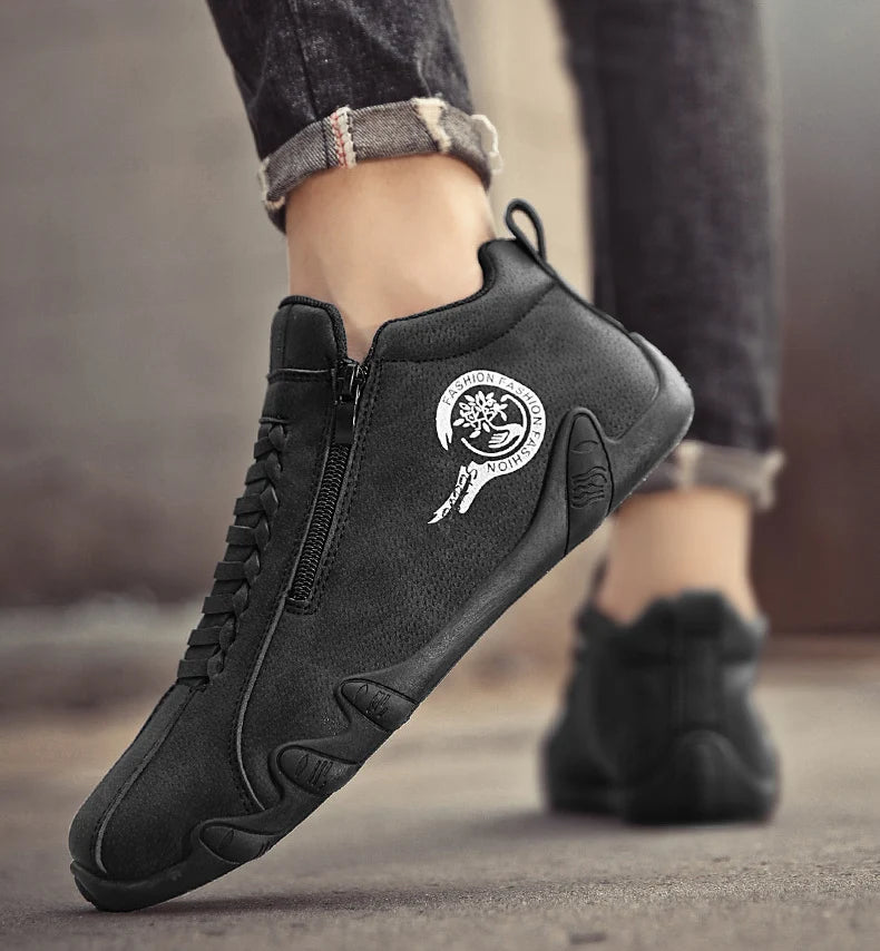 Męskie buty ortopedyczne Rovefund® | Wykonane z oryginalnej australijskiej skóry bydlęcej | Szyte ręcznie, wodoodporne i antypoślizgowe ✅ Wsparcie łuku stopy – wygodne chodzenie