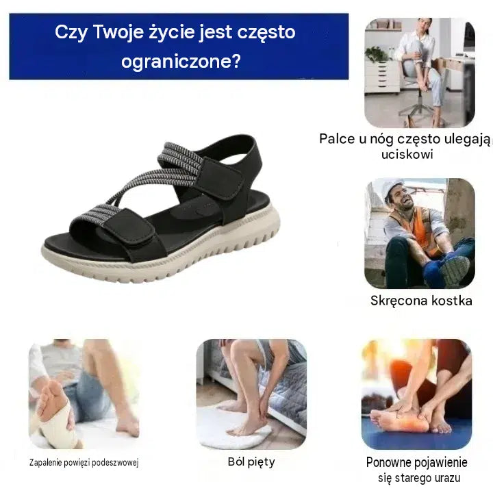 ⏰ Ostatni dzień z rabatem 60% – nie przegap okazji! ✅️ Wygodne sandały ze wsparciem łuku stopy – ergonomiczny design.
