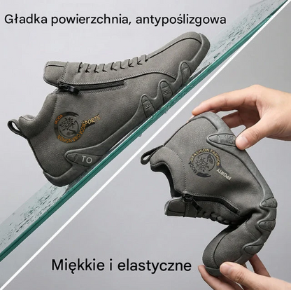 Męskie buty ortopedyczne Rovefund® | Wykonane z oryginalnej australijskiej skóry bydlęcej | Szyte ręcznie, wodoodporne i antypoślizgowe ✅ Wsparcie łuku stopy – wygodne chodzenie