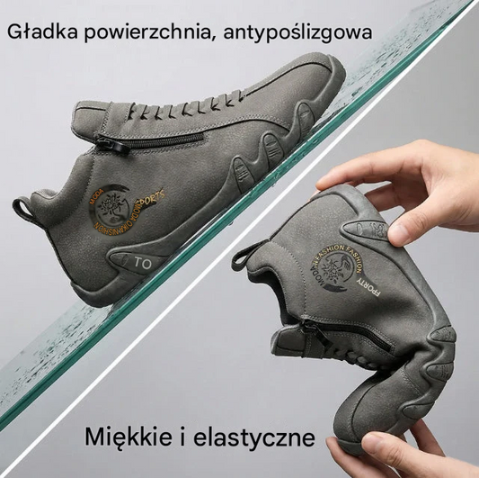 Męskie buty ortopedyczne Rovefund® | Wykonane z oryginalnej australijskiej skóry bydlęcej | Szyte ręcznie, wodoodporne i antypoślizgowe ✅ Wsparcie łuku stopy – wygodne chodzenie