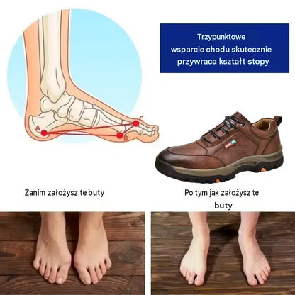 🔥 Ręcznie szyte włoskie skórzane buty ortopedyczne z podparciem kostki👣,Wygodne, wodoodporne i antypoślizgowe,✓ Nowa kolekcja na rok 2026